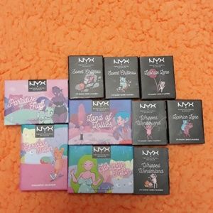 NYX minis (blush, highlight, eyeshadows)
